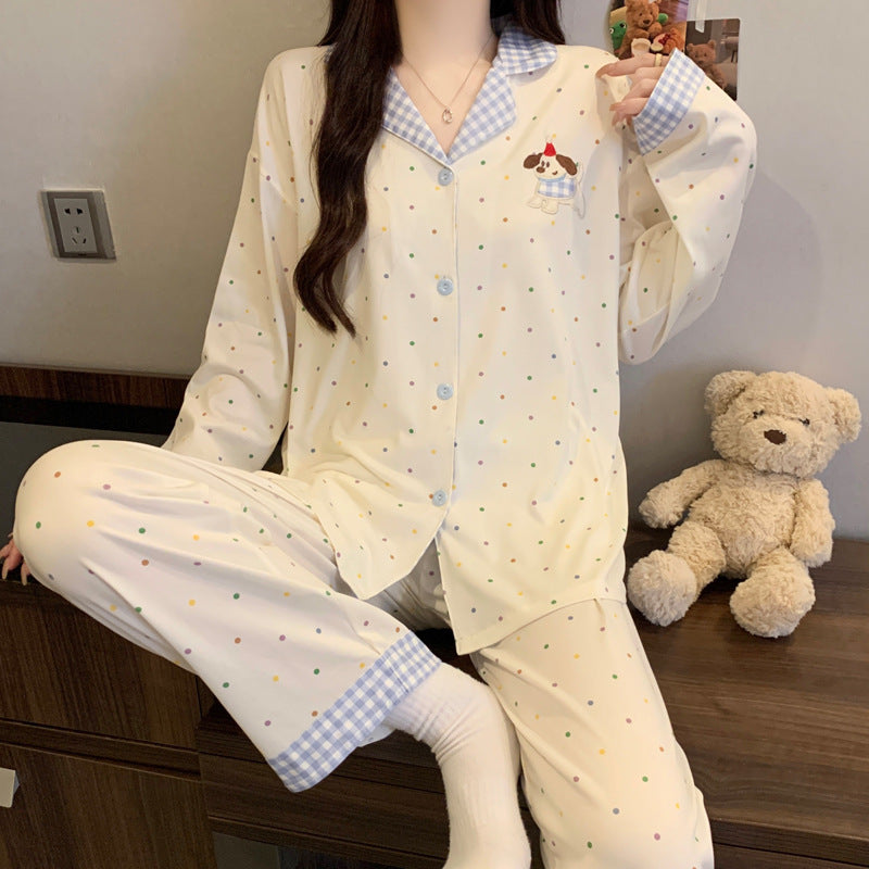 Women's Long-sleeved Pajamas Homewear Suit