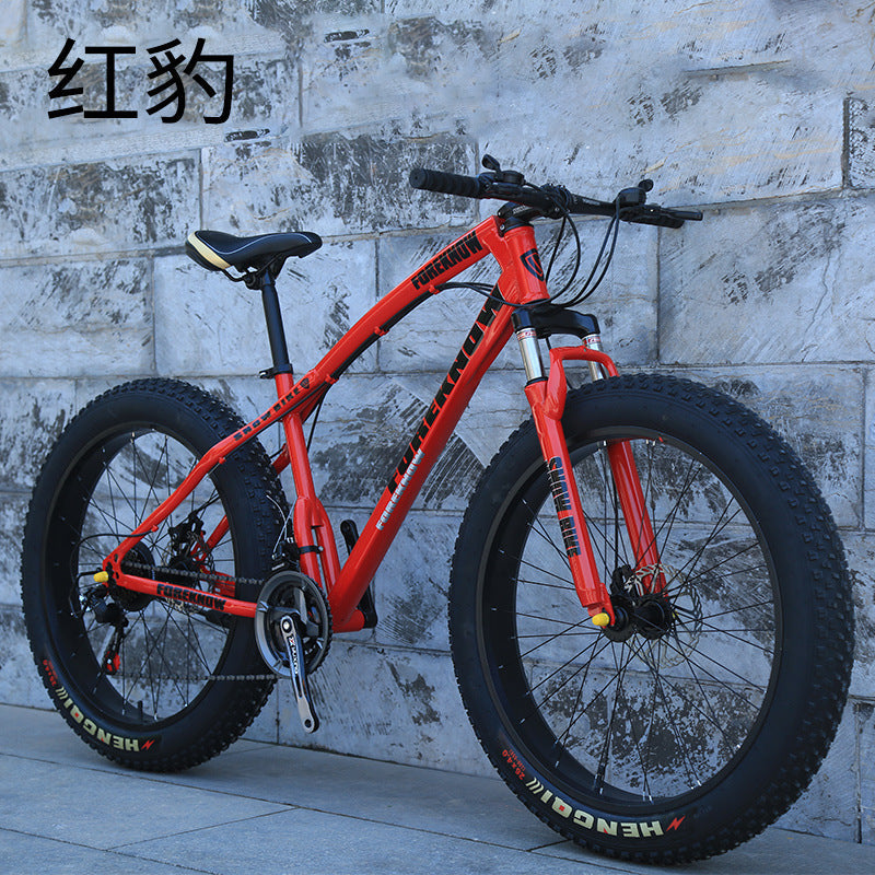 Factory Direct Wholesale Snow Bike 26/ 20inch Double Disc Brake Mountain Snow Beach Fat Tire Variable Speed Bicycle