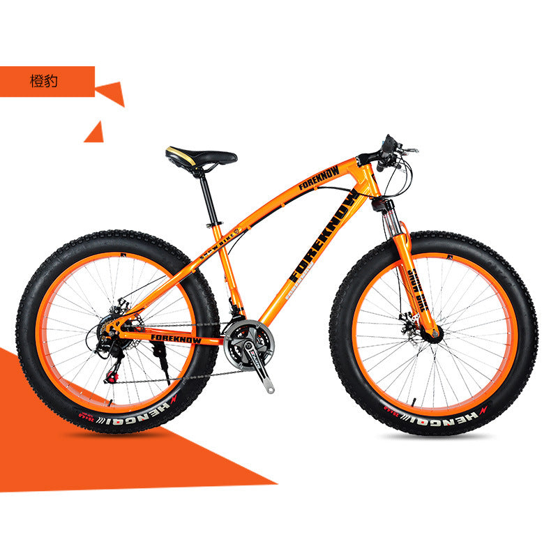Factory Direct Wholesale Snow Bike 26/ 20inch Double Disc Brake Mountain Snow Beach Fat Tire Variable Speed Bicycle