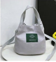 Women's Bag 2017 Korean Style Fashionable New Arrival Canvas Bucket Small Bag Casual Fashionable Simple Shoulder Bag Women's Crossbody Bag