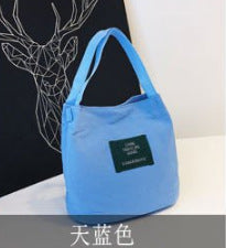 Women's Bag 2017 Korean Style Fashionable New Arrival Canvas Bucket Small Bag Casual Fashionable Simple Shoulder Bag Women's Crossbody Bag