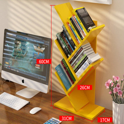 Tree-shaped Bookshelf Wall Desktop Bookshelf ins Nordic Office Simple Bedroom Room Trunk Bookshelf Small