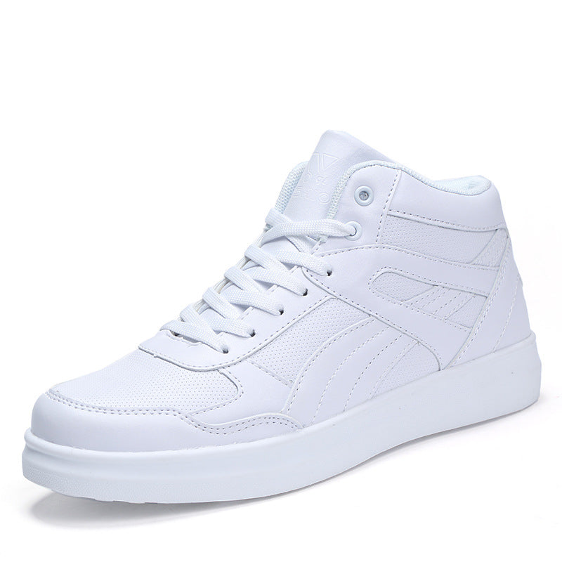 New Casual Sneakers, Fashionable Male and Female Student Skateboard Shoes, Leather Canvas Shoes, High-Top Casual Sports Sneakers
