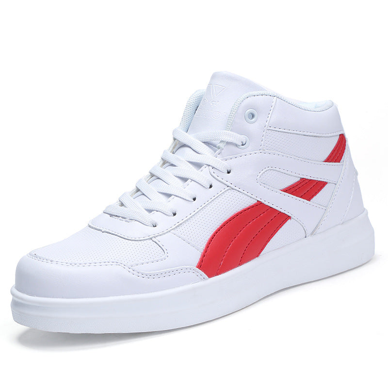 New Casual Sneakers, Fashionable Male and Female Student Skateboard Shoes, Leather Canvas Shoes, High-Top Casual Sports Sneakers