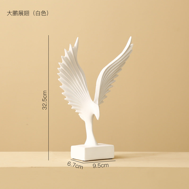 Nordic American Style Simple Resin Angel Wings Ornaments Soft Decoration Model Room Decoration TV Wine Cabinet Decoration Gift