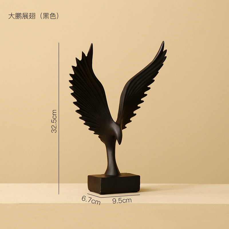 Nordic American Style Simple Resin Angel Wings Ornaments Soft Decoration Model Room Decoration TV Wine Cabinet Decoration Gift
