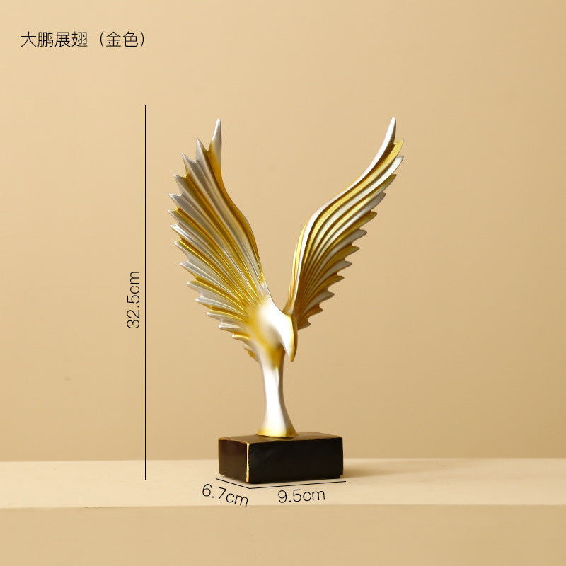 Nordic American Style Simple Resin Angel Wings Ornaments Soft Decoration Model Room Decoration TV Wine Cabinet Decoration Gift