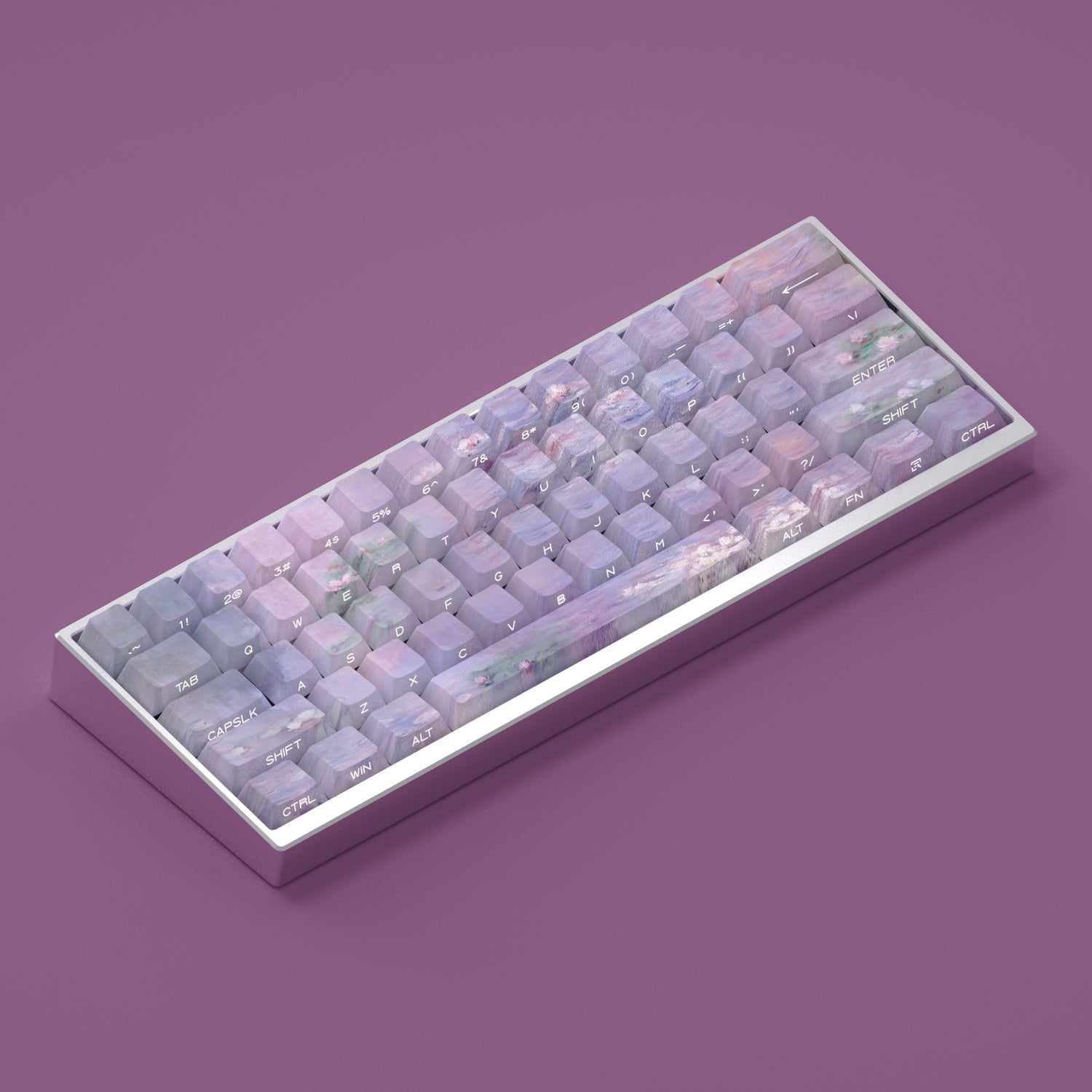 Wenshao Sleeping Lotus Key Cap Side Carved Light Transmission Original Height Adaptation 61 65 68 75 87 98 104