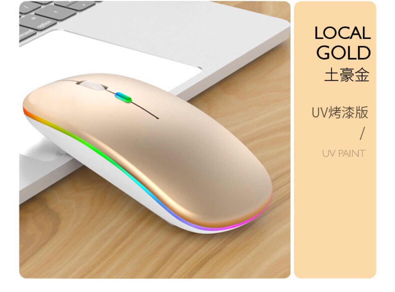 New Bluetooth dual-mode charging mouse 5.1 mute silent laptop manufacturers explosion wireless luminous mouse