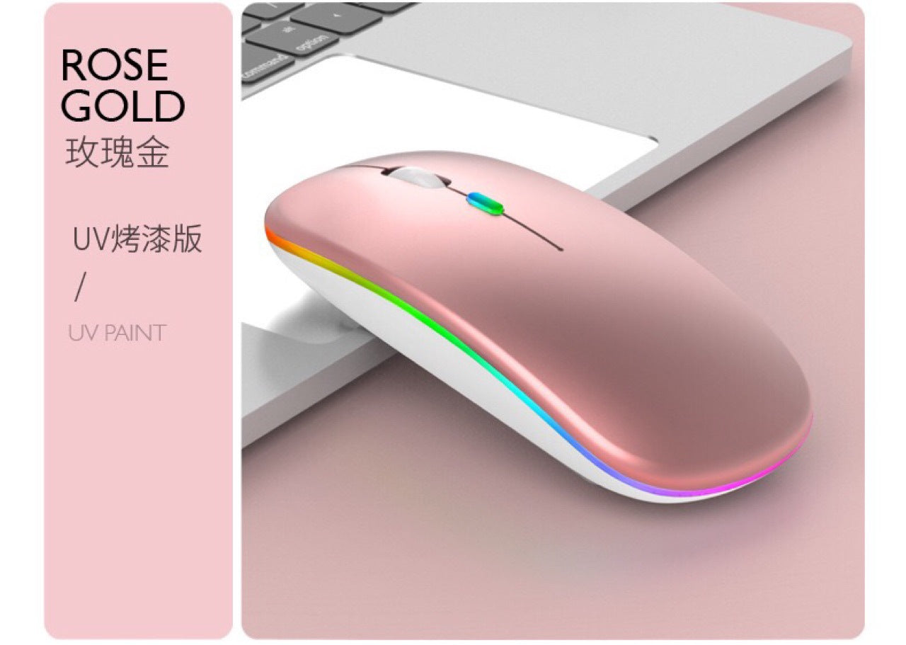 New Bluetooth dual-mode charging mouse 5.1 mute silent laptop manufacturers explosion wireless luminous mouse