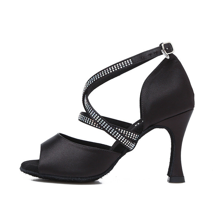 Hot Drilling Latin Dance Shoes Soft Bottom