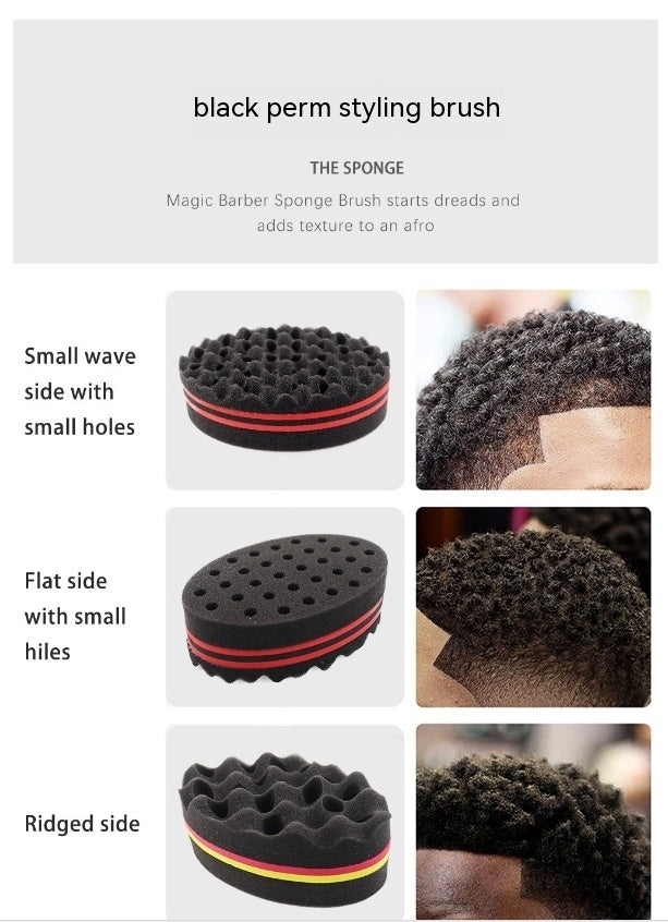 Black Curly Hair Oval Memory Spong Mop
