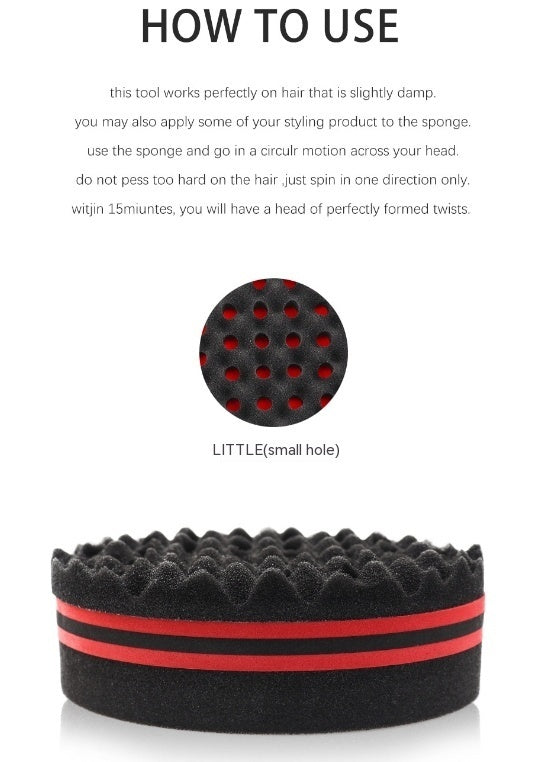 Black Curly Hair Oval Memory Spong Mop