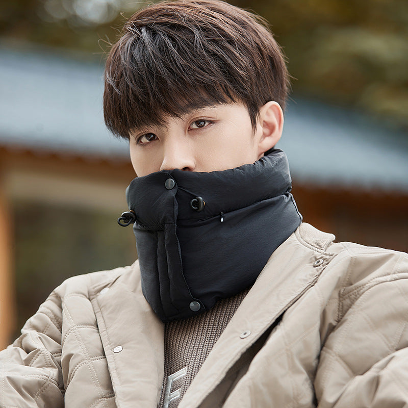 Winter Riding Warm Scarf Neck Protection Riding Motorcycle Windproof Scarf Winter Down Cotton Men's Bandana