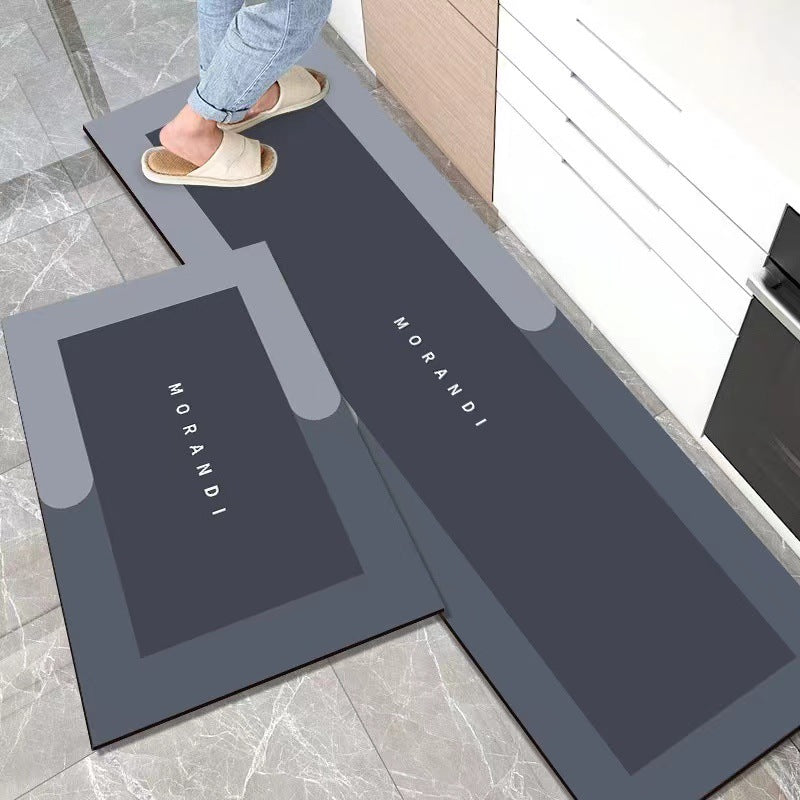 Diatom mud kitchen floor mat non-slip oil-proof absorbent mat door stain-resistant floor mat waterproof household washable erasable carpet