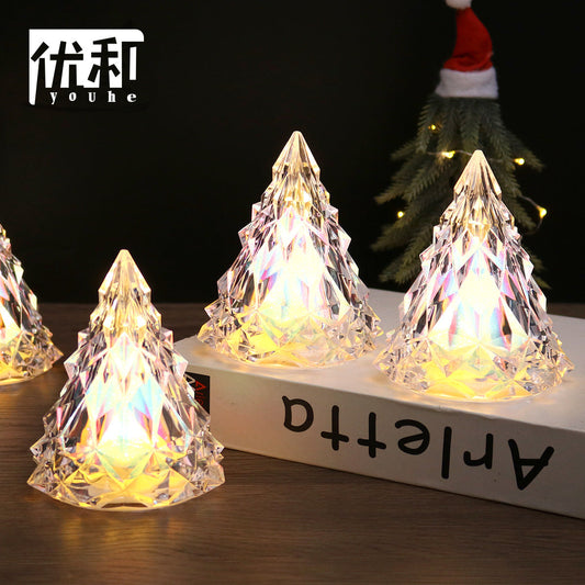 Christmas decorations atmosphere light wind lamp led luminous nightlight wedding room romantic layout small iceberg lamp