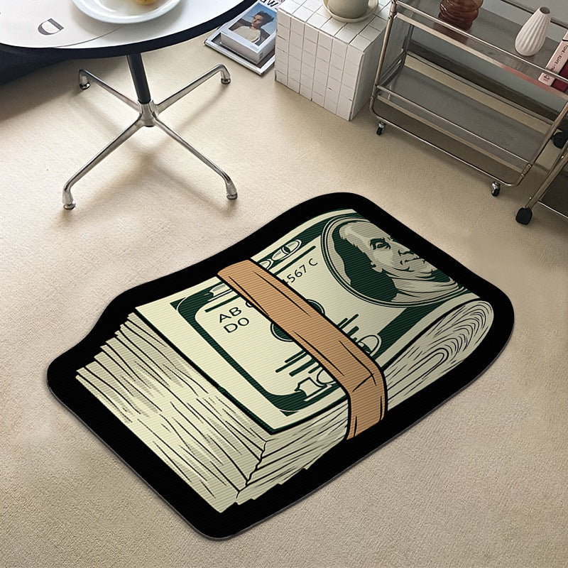 Dollar Banknote Cross-border Door Mat Factory Wholesale Amazon Entrance Floor Mat Decorative Door Wear Mat
