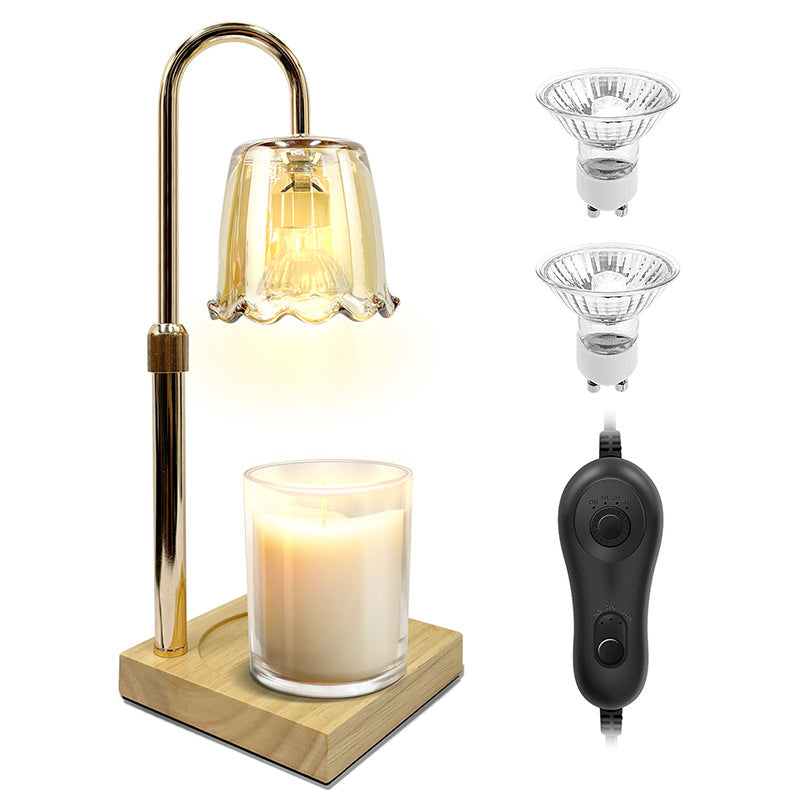 Cross-border Creative Petal Telescopic Wax Melter Lamp Atmosphere Dimming Night Light Household Bedside Desktop Decorative Table Lamp