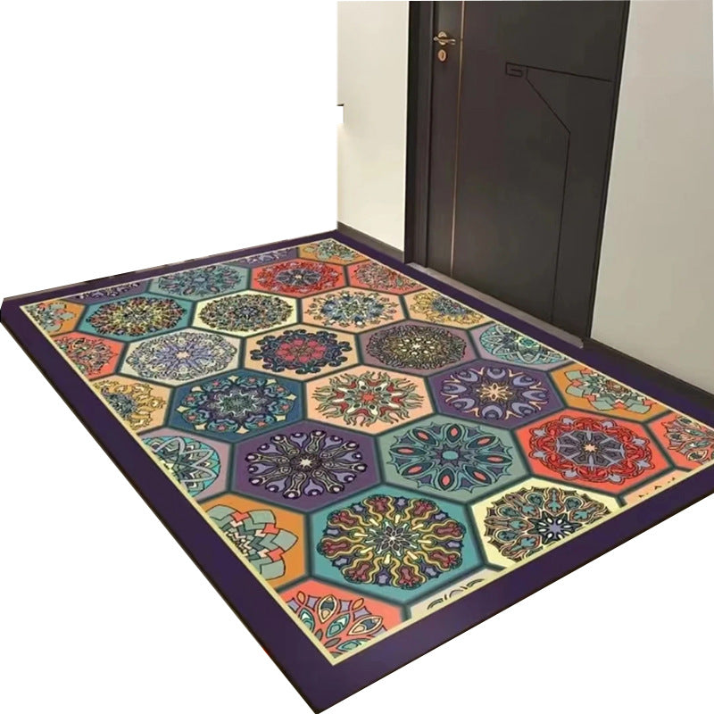 Internet Red Explosions 70cmX100cm Crystal Velvet Printed Floor Mat Entrance Door Mat Kitchen Bathroom Door Mat