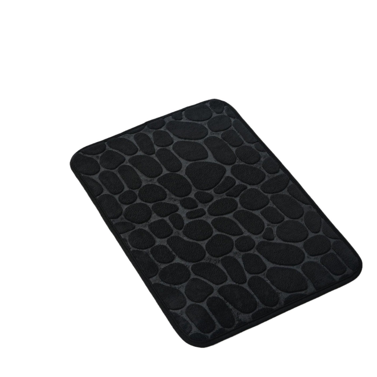 Straight Hair Coral Fleece Mat Pebbles Absorbent Door Mat Hot Selling Bathroom Embossed Foot Mat in stock