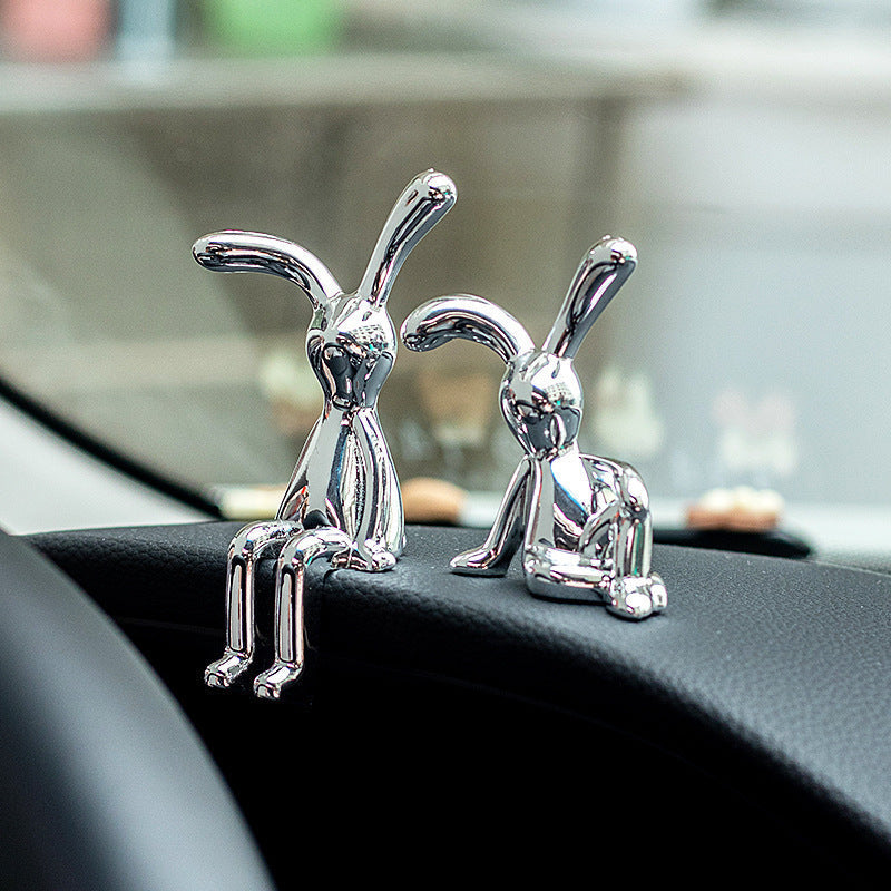 Long-Eared Rabbit Small Sitting Ornaments Accessible Luxury High-End Soft Decoration High-End Home Living Room Tv Cabinet Wine Cabinet Decorations