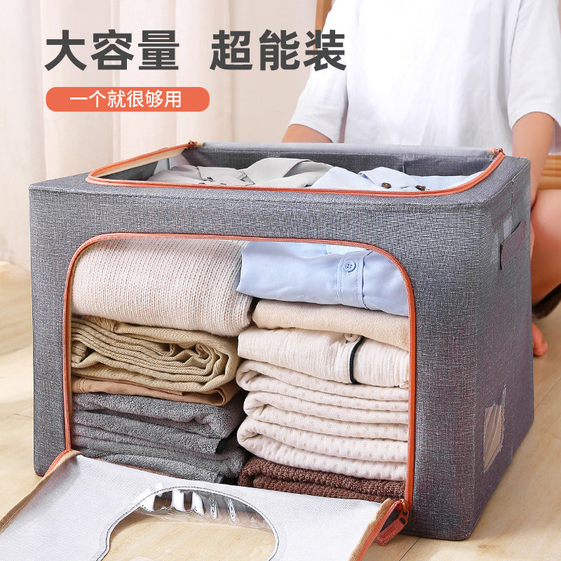 New Animal Head Storage Box Cotton and Linen with Steel Frame Fabric Clothes Storage Box Folding Quilt Storage Storage Box