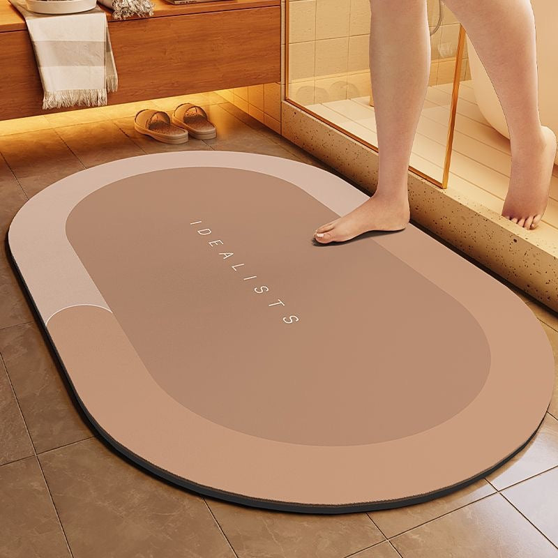 Bathroom Diatom Mud Water-Absorbent Non-Slip Floor Mats Entrance Door Mats Bathroom Quick-Drying and Stain-Resistant Floor Mats