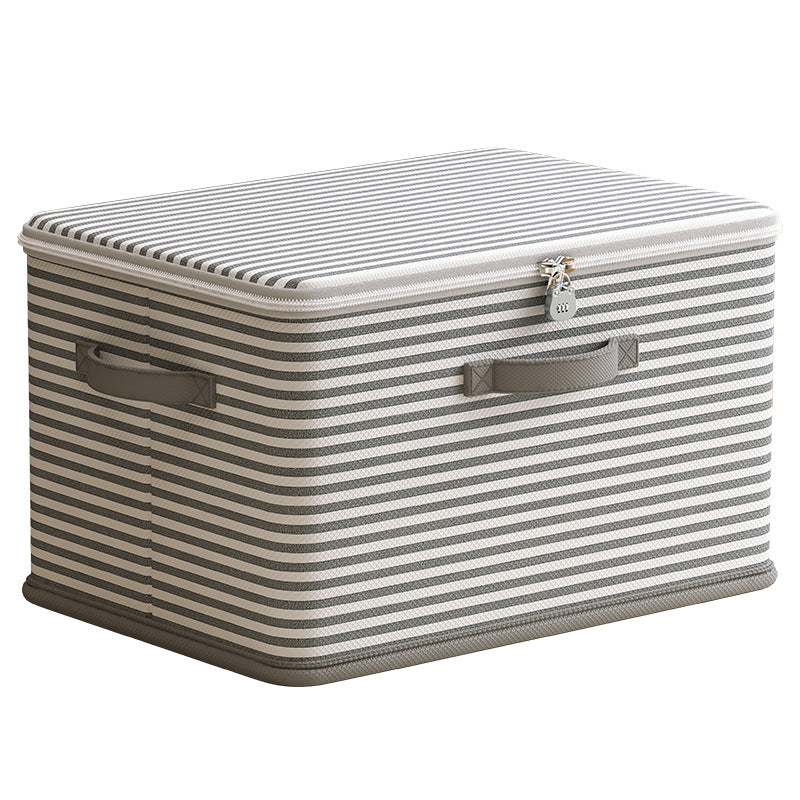 Clothes with Lock Fabric Finishing Box Household Super Large Capacity Foldable Clothes Wardrobe Toy Storage Basket Storage Box