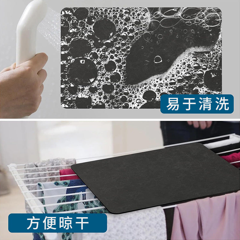 Diatom Mud Floor Mat Bathroom Toilet Door Absorbent Mat Non-Slip Household Toilet Foot Mat Carpet Home Sludge Resistance