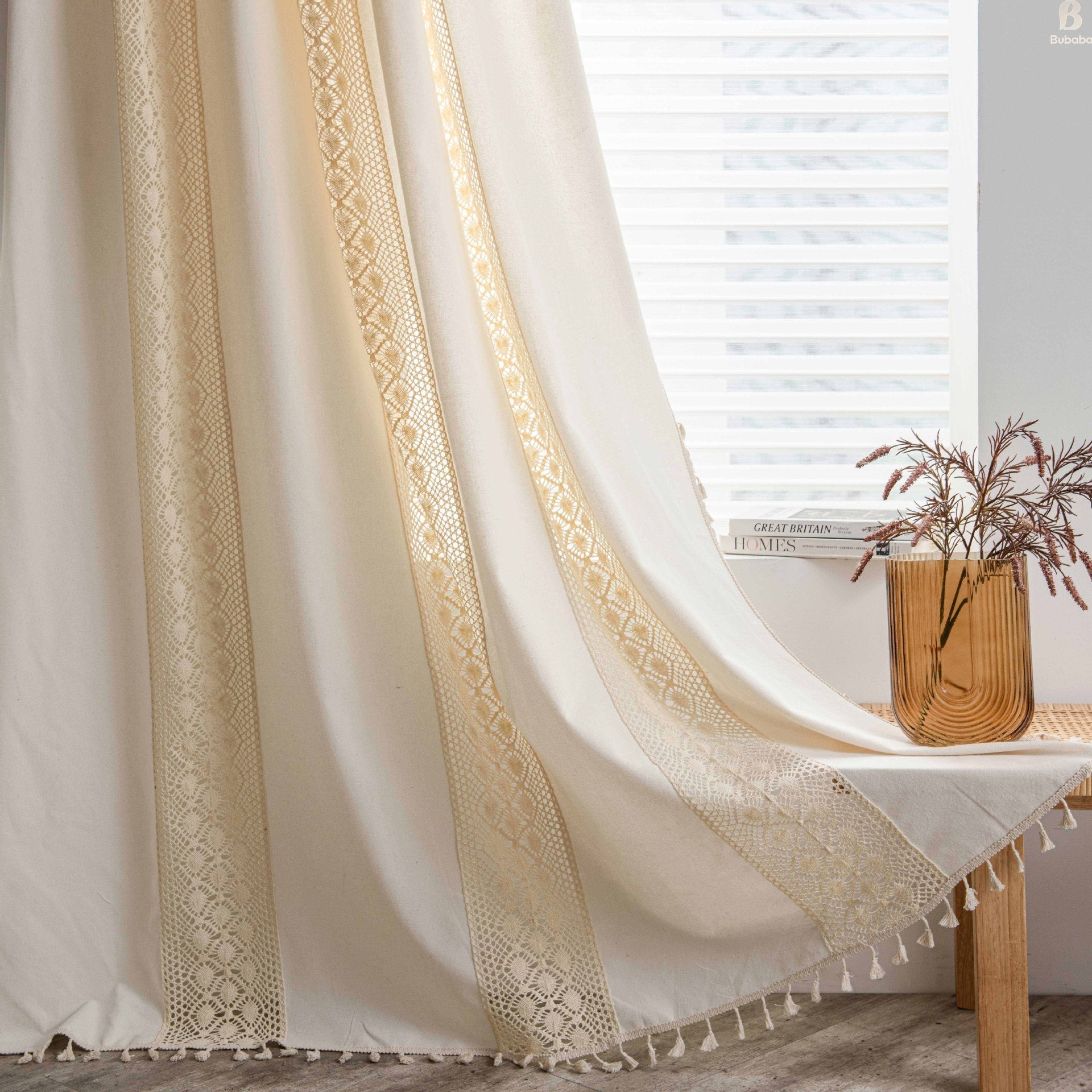 Cloth father curtain American polka dot crochet stitching curtain curtain living room bedroom bay window finished wholesale small window