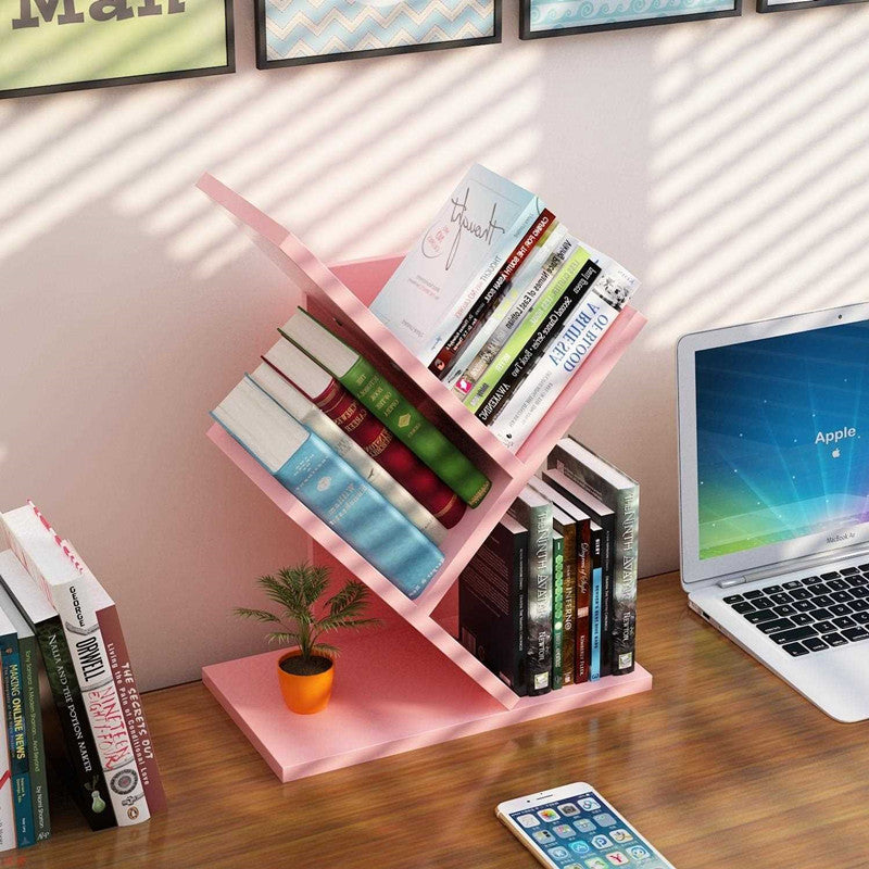 Tree-shaped Bookshelf Wall Desktop Bookshelf ins Nordic Office Simple Bedroom Room Trunk Bookshelf Small