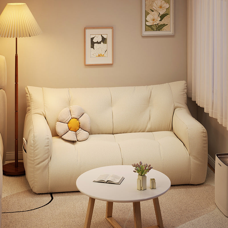 Small Apartment Fabric Sofa for Home Use, Reclining and Sleeping, Suitable for Bedroom Rental, Double Tatami Seating Area, Lazy Sofa