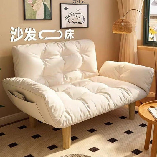 Lazy Sofa for Small Apartments, Bedroom, Balcony, Rental House, Tatami Apartment, Rental Room, Double Sofa Bed, Foldable