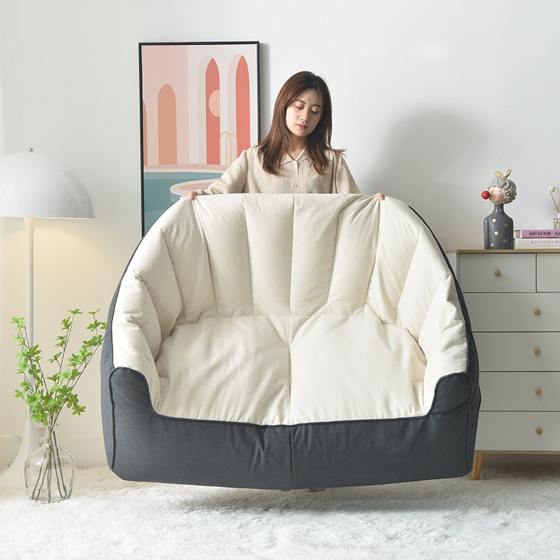 Bean bag sofa lazy sofa tatami lunch break small sofa double bedroom color matching solid color wholesale factory direct supply