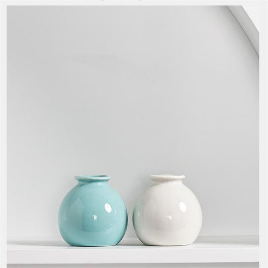 Hongbang ceramic vase ins simple Japanese style home living room entrance decoration soft decoration dried flower hydroponic flower Ware