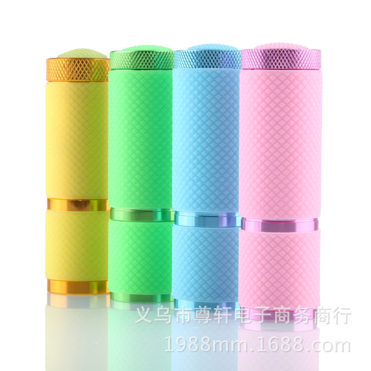 9Led Mini Night Light Flashlight Silicone Cover 9Led White Light Daily Lighting Battery Type Aluminum Alloy Handheld