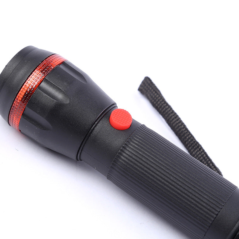 LED mini plastic flashlight multi-cap strong light detection outdoor riding lighting adjustable focus high-light multi-function