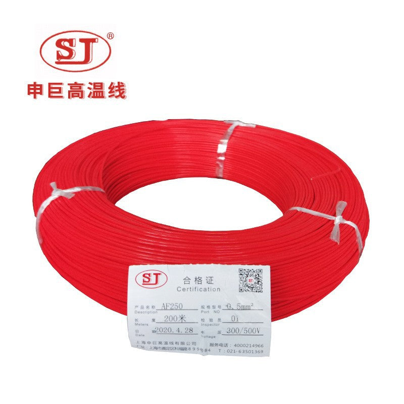 Teflon High Temperature Wire Af250 Ff46-2 Silver Plated Wire Copper Core Multi-Specification High Temperature Resistant Wire and Cable Digital Wire