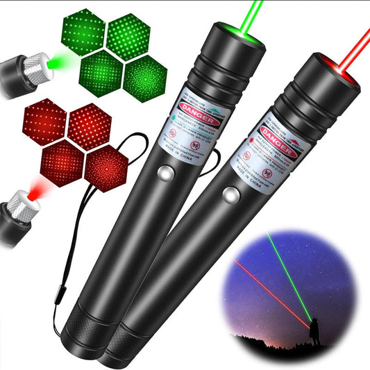 Laser light green laser high power USB direct charge star pattern laser red light green laser flashlight