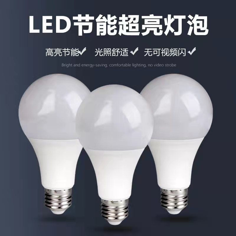 Ultra-Bright Led Bulb Lamp with Plastic-Coated Aluminum E27 Screw Base, Household Indoor Led Light Bulb