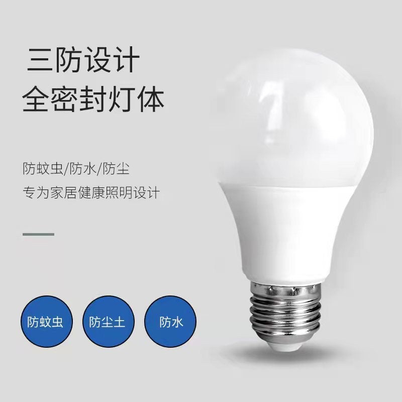 Ultra-Bright Led Bulb Lamp with Plastic-Coated Aluminum E27 Screw Base, Household Indoor Led Light Bulb