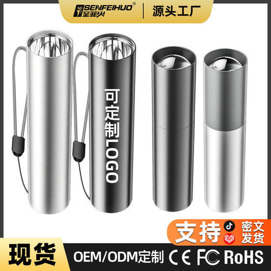 Aluminum Alloy Led Mini Flashlight USB Rechargeable Outdoor Lighting Strong Light Home Portable Gift