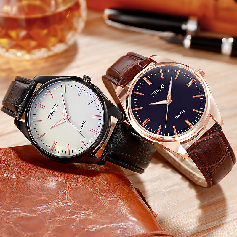 Trendy Korean Style Casual Simple Temperament Watch for Men, Student Automatic Non-Mechanical Men's Watch  Trendy Hot Item
