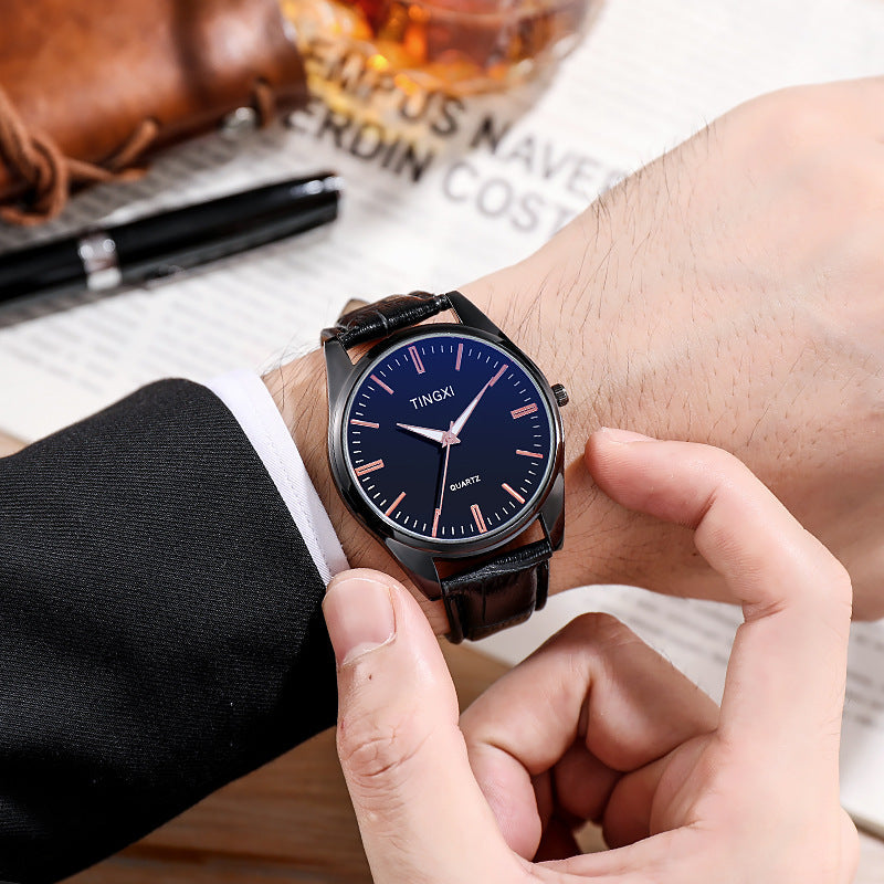 Trendy Korean Style Casual Simple Temperament Watch for Men, Student Automatic Non-Mechanical Men's Watch  Trendy Hot Item
