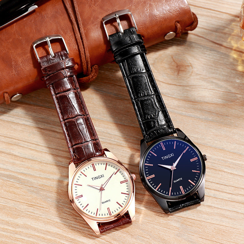 Trendy Korean Style Casual Simple Temperament Watch for Men, Student Automatic Non-Mechanical Men's Watch  Trendy Hot Item