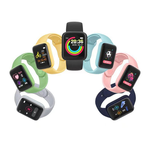 Cross-Border Popular Y68 Smart Bracelet, Sports Heart Rate Monitoring Information Push Weather Synchronization D20 Smart Watch