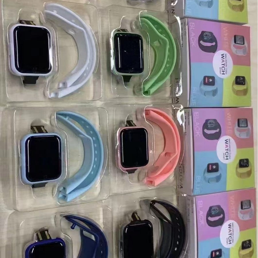 Cross-Border Popular Y68 Smart Bracelet, Sports Heart Rate Monitoring Information Push Weather Synchronization D20 Smart Watch