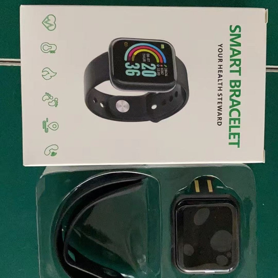 Cross-Border Popular Y68 Smart Bracelet, Sports Heart Rate Monitoring Information Push Weather Synchronization D20 Smart Watch