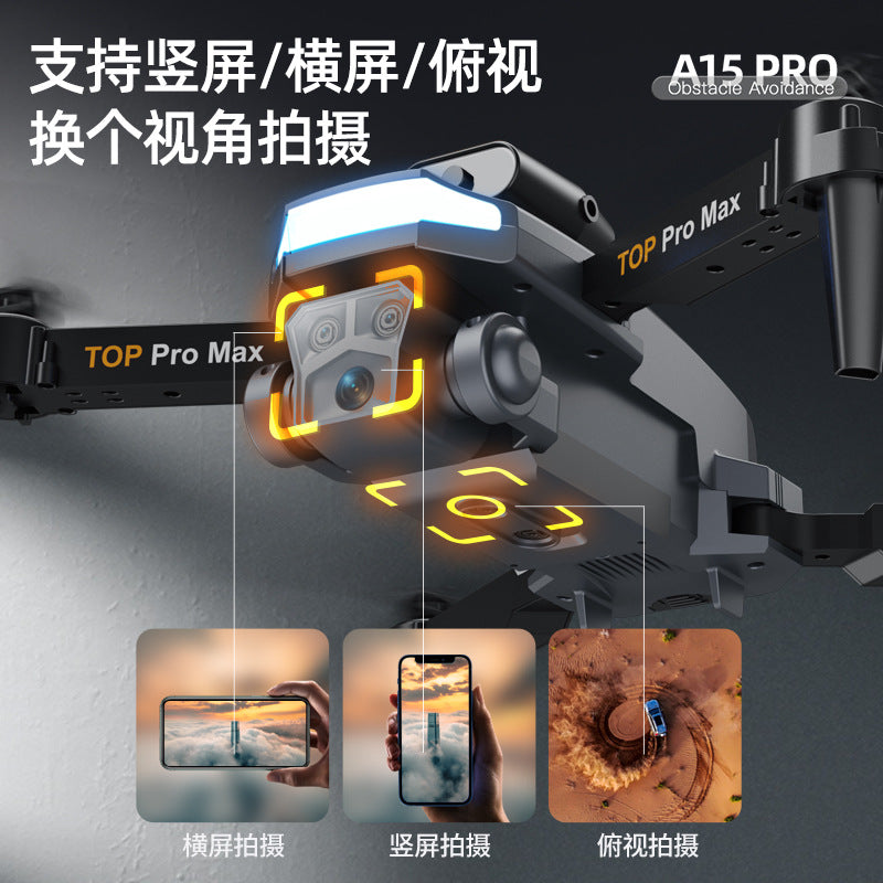 New A15Pro UAV HD three-shot comprehensive obstacle avoidance four-axis aircraft remote control aircraft toy