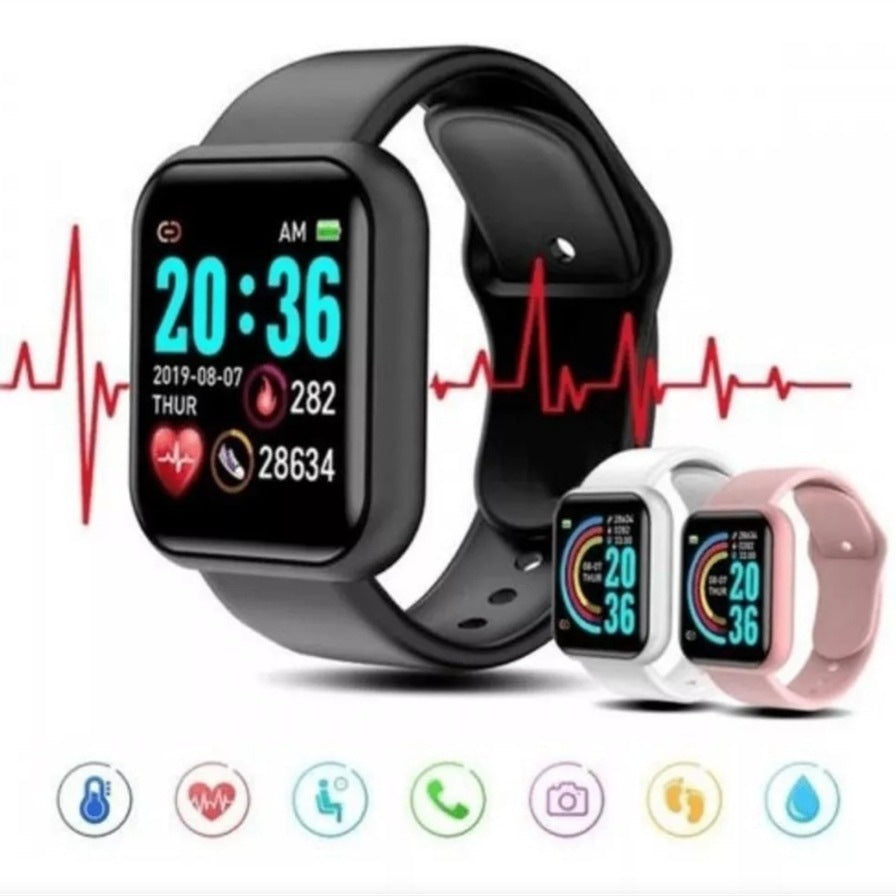 Popular Y68 Smart Bracelet, Sports Heart Rate Monitoring Information Push Weather Synchronization D20 Smart Watch